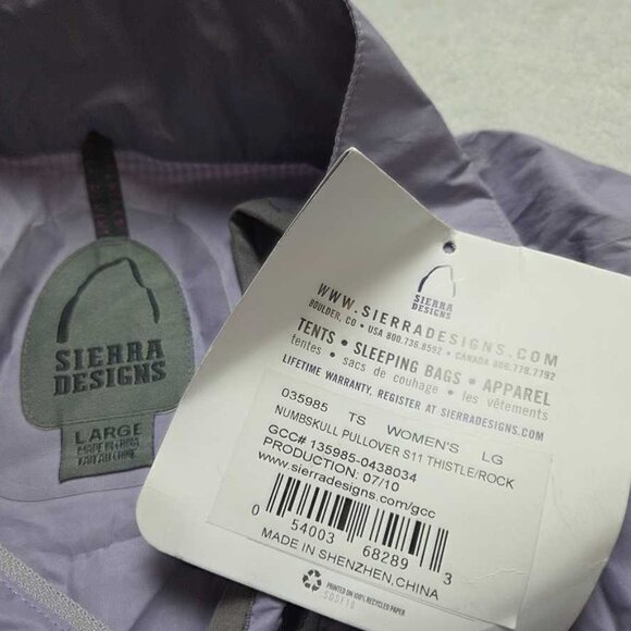 New (with flaw) L Sierra Designs Numbskull lightweight pullover jacket - Picture 5 of 9